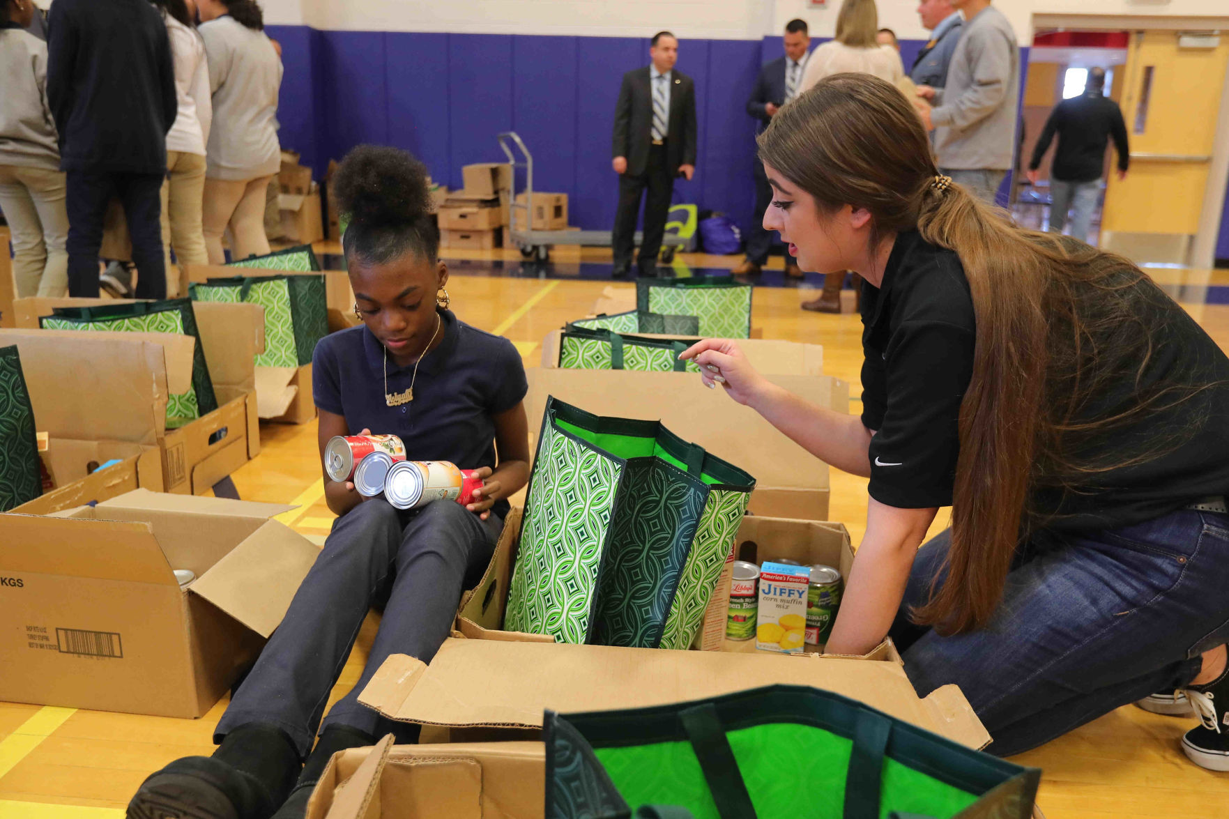 Pennsylvania Avenue School held a Thanksgiving Turkey Basket donation event for school families